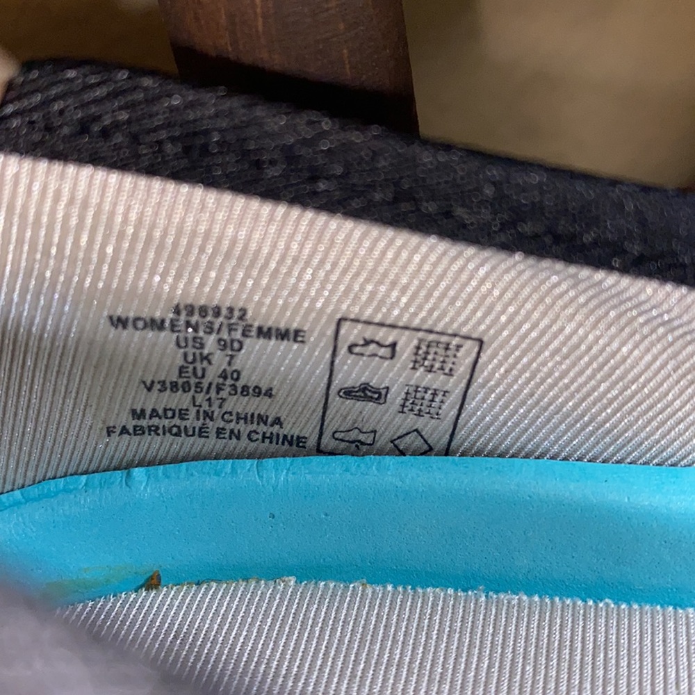 Land’s End tropical palm leaf black/white lightweight slip on walking shoes - Picture 8 of 10